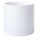 D'vine Dev 14 Inch White Plastic Planter Pots for Plant Pot with Drainage Hole and Seamless Saucers, 74-X-A-4