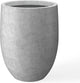 Kante 21.7" H Natural Concrete Tall Planter, Large Outdoor Indoor Decorative Pot with Drainage Hole and Rubber Plug, Modern Round Taper Style for Home and Patio