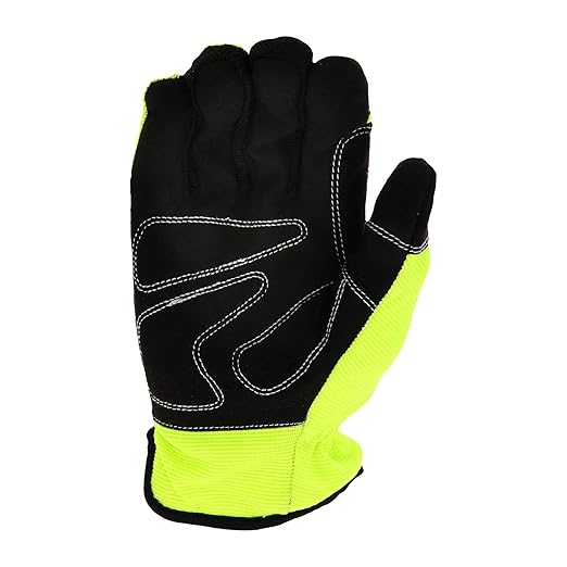 West Chester High Dexterity Slip-On Winter Gloves, Thinsulate Lining, Tear-Resistant, Safety Work Gloves, X-Large (96555-XL), Yellow/Black