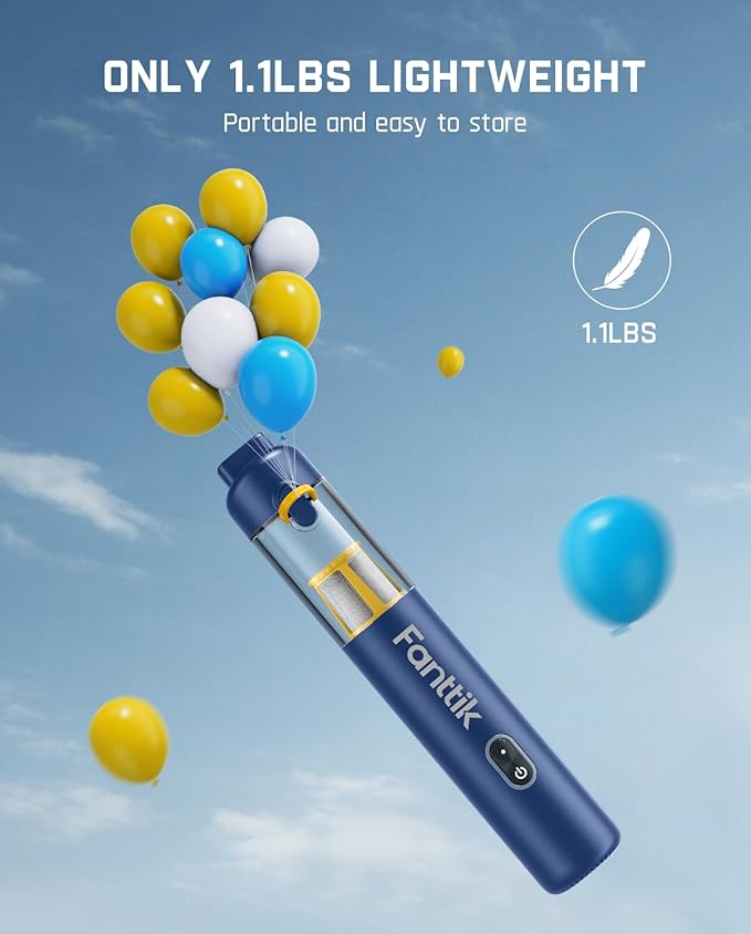 Fanttik Slim V8 APEX Car Vacuum, 4-in-1 Portable Mini Cordless Vacuum with 19000pa Suction Power, Type-C Charge, 2 Suction Modes, Handheld Vacuum for Small Jobs, Car, Office Desk, Keyboards (Blue)