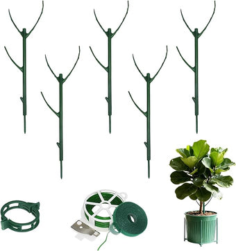 Monstera Plant Support,5 Pack Stackable Garden Plant Stakes for Indoor & Outdoor Plants,Adjustable Climbing Plant Support Poles,Durable Plant Holder for Tall Potted Plants,Vines & Growing Greens