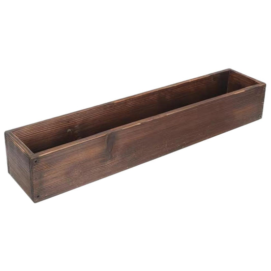 Cunlvyyds Wooden Window Box, Rectangle Wood Planter Box 19.7x4x2.8, Rustic Flower Pot for Farmhouse, Wooden for Succulents