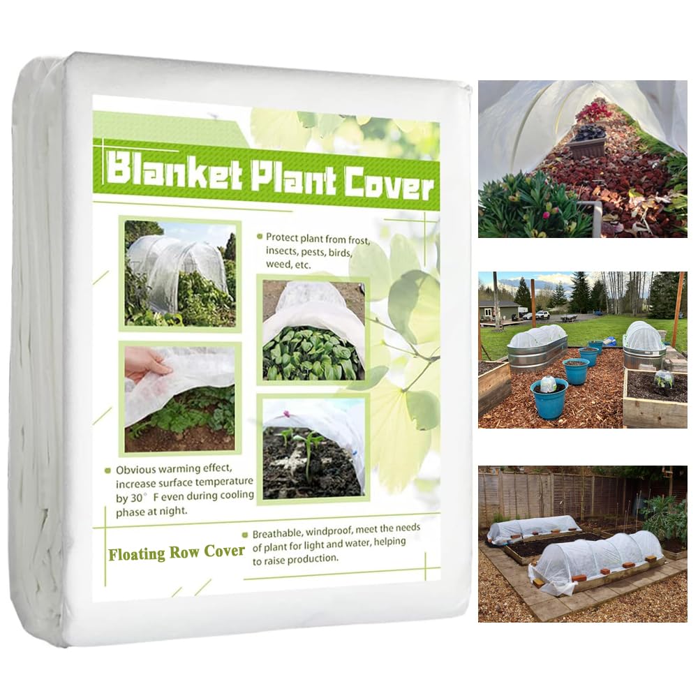 Vocray Frost Cloth Plant Freeze Protection, 5x60 Ft Floating Row Cover