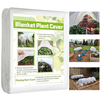 Vocray Frost Cloth Plant Freeze Protection, 5x60 Ft Floating Row Cover