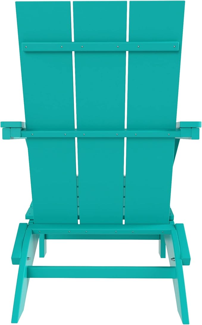 WestinTrends Ashore Modern Outdoor Folding Adirondack Chair (Set of 4), Turquoise