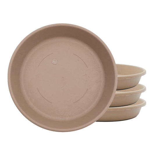 The HC Companies Classic Round Planter Pot, 6 Inch, Sandstone, 4-Pack