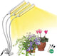 ELITUN LED Grow Light for Indoor Plants, Full Spectrum Plant-Growing Lamp with 315 LED Lamp Beads,5 Dimmable Levels & 3 Modes Timing Function, Auto On/Off (3 Heads Light)
