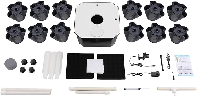 Hydroponic Growing System, 60-Plant Vegetable Planter Tower with Wheels, Outdoor Indoor Garden Vertical Planter Germination Kit with Water Pump & Intelligent Water Circulation for Gardening Lover
