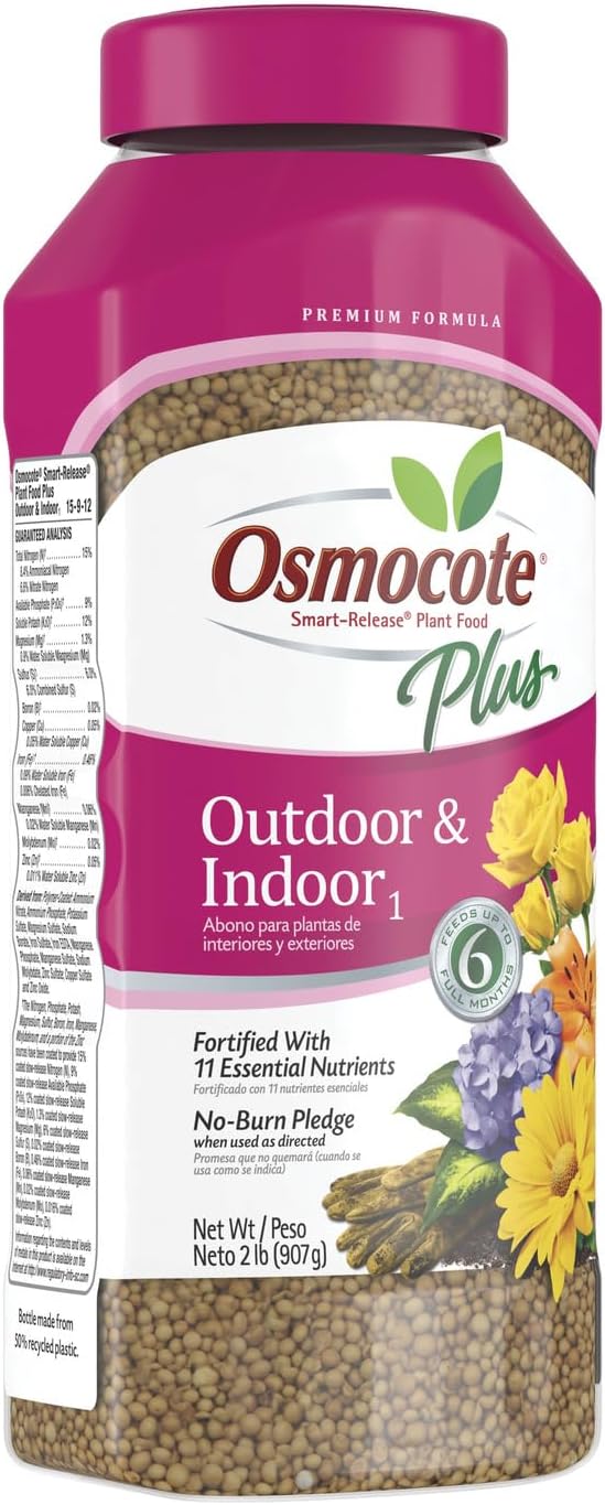 Osmocote Smart-Release Plant Food Plus Outdoor & Indoor₁, Granular Fertilizer with 11 Essential Nutrients, 2 lbs.