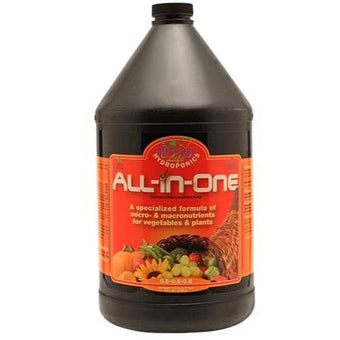 Microbe Life Hydroponics Premium All-in-One Nutrient for Plant Growth and Better Yields, Use with Any Feeding Systems Including Hydroponics or Soil, 1 Gallon