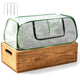 Bochino Raised Garden Bed Cover Mini Greenhouse, Plant Protector with Zipper Doors for Frost, Sunblock Plant Shade Tent for Protecting Vegetables Flowers Seedlings, 43" L x 20" W x 17.5" H
