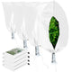 Homimp Plant Covers Freeze Protection, 4 Pack Frost Covers with Zipper Drawstring (31.5" x 47.3") Plant Protection Cover Bags for Outdoor Winter Frost Cold Weather Shrubs Trees Jacket Covers(White)