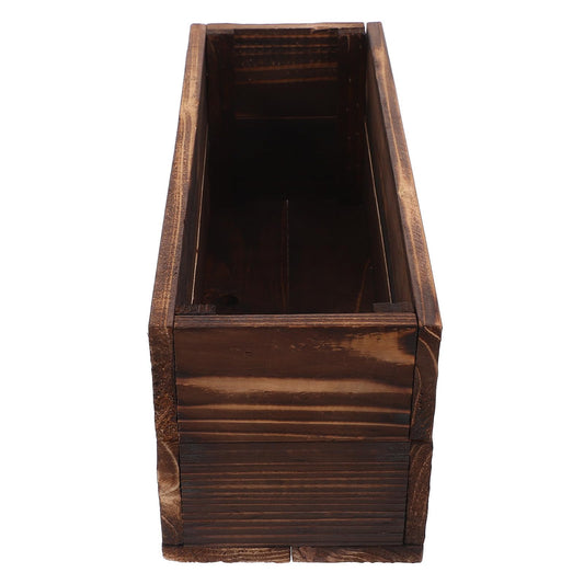 Beavorty Wooden Succulent Planter Box Rectangular Herb Vegetable Garden Planter Pot 40x14x15cm Outdoor Balcony Window Flower Box with Anti-Corrosion Treated Wood