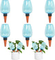 6pcs Plant Self Watering Globes, Plastic Water Bulbs Top Fill, 12.3 oz Plant Watering Devices System Slow Release Terracotta, Water Spikes Stakes for Indoor (Blue-6pack)