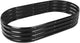 5X2.7X1 FT Oval Galvanized Metal Garden Raised Bed/Plant Box for Planting,32 Inches Diameter Iron Fire Pit Ring,Small Animal Fence-3 in 1 Modular Design in Black (Black, 60X32X11.5 Inches)