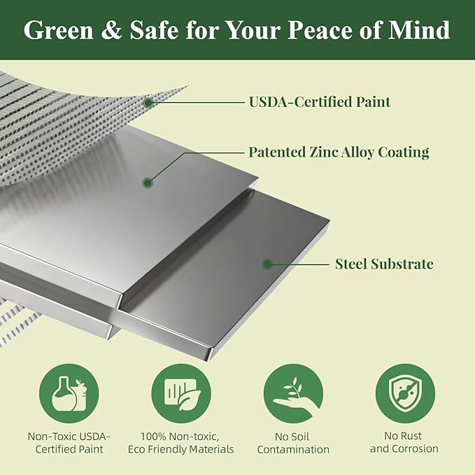 Galvanized Raised Garden Bed Kit - 12×2×1ft Oval Large Metal Planter Box with Easy Tool-Free Assembly for Vegetable Flower Herb, Outdoor Backyard, Patio, Farmhouse, Kitchen Garden Family-Friendly Gray