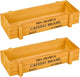 2Pcs 8.4 x 3.1 x 1.8 Inch Wooden Rectangular Planter Box Wood Flower Succulent Box Words Wood Yellow Rustic Indoor Outdoor Window Gear Storage Garden Boxes Container for Vegetable