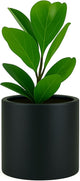 Fox & Fern 10 Inch Black Plant Pot with Drainage Plug — Premium Lightweight Fiberstone Matte Black Planter; 10 Inch Pots for Plants; for Indoor & Outdoor Use; Weather Resistant & UV Resistant