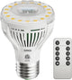 SANSI Dimmable Grow Light Bulb, Full Spectrum with Remote Control, Auto On Off Timing 4 8 12 Hrs, 5W PAR20 (75 Watt Equiv) Grow Lamp with Optical Lens for High PPFD, Energy Saving for Indoor Plants