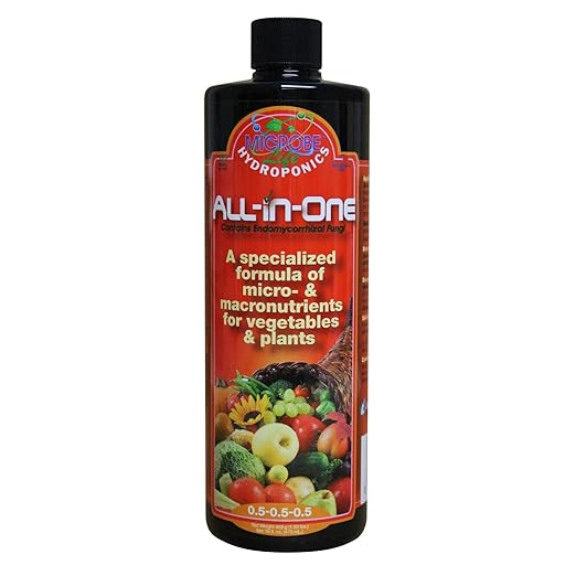 Microbe Life Hydroponics Premium All-in-One Nutrient for Plant Growth and Better Yields, Use with Any Feeding Systems Including Hydroponics or Soil, 16 Ounces