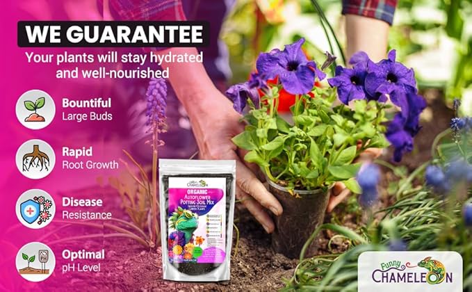 Organic Autoflower Potting Soil Mix – Ready-to-Use Living Soil, No Fertilizers Needed – Balanced Nutrients, Light Texture, Excellent Drainage, Boosts Germination & Root Growth (3 quarts)