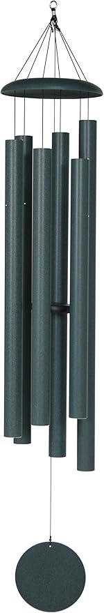 Corinthian Bells by Wind River – 78 inch Green Wind Chime for Patio, Backyard, Garden, and Outdoor décor (Aluminum Chime) Made in The USA