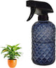 Glass Plant Mister Bottle, 13.5oz Refillable Water Spray Bottle with Adjustable Mist Nozzle for Indoor Flowers, Outdoor Gardening, Cleaning, Hair and Pets Care(Grayish Blue)