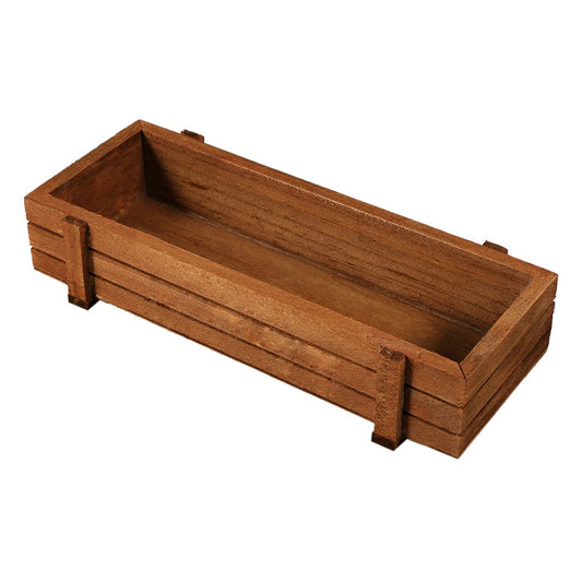 TOPINCN Wood Planter Box, Rectangle Flower Pot Wooden Succulents Planter Box Plant Container for Garden Patio Window Home Decor, Rectangular Decorative Wood