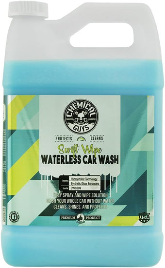 Chemical Guys Swift Wipe Sprayable Waterless Car Wash Spray - Spray and Wipe to Safely Clean and Shine Cars, Trucks, Motorcycles, RV & More, High Lubrication Formula, 128 oz