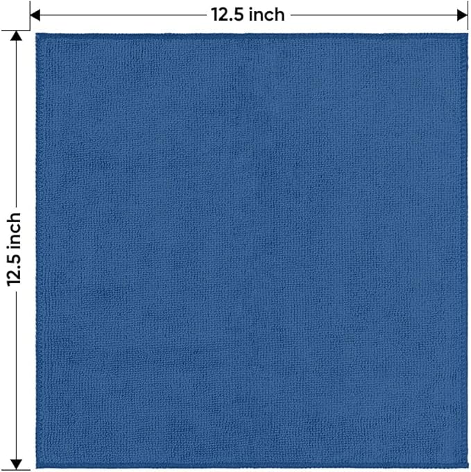 HOMEXCEL Lake Green Microfiber Cleaning Cloth 12 Pack 12.5 x 12.5 inch Microfiber Towels for Cars Ultra Absorbent Car Washing Cloth Lint Free Streak Free Cleaning Rags for Car, Kitchen Window