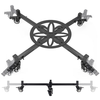 Heavy Duty Plant Caddy with Wheels, Adjustable 22.8-31.9" Diameter Rolling Plant Stand for Indoor/Outdoor, Plant Dolly with 4 Lockable Swivel Casters, Metal Planter Base for Large Pots up to 250 lbs