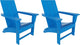 WestinTrends Ashore Modern Outdoor Folding Adirondack Chair (Set of 2), Pacific Blue