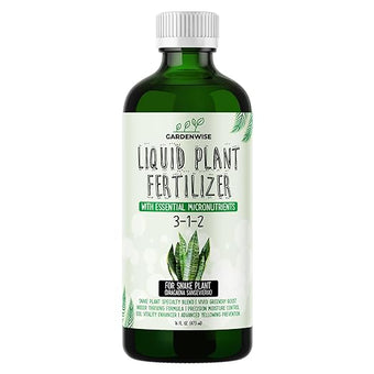 3-1-2 Liquid Fertilizer Concentrate with Micronutrients - Ideal Snake Plant Food for Sansevieria (Dracaena trifasciata), Indoor Plant Care (16 OZ)