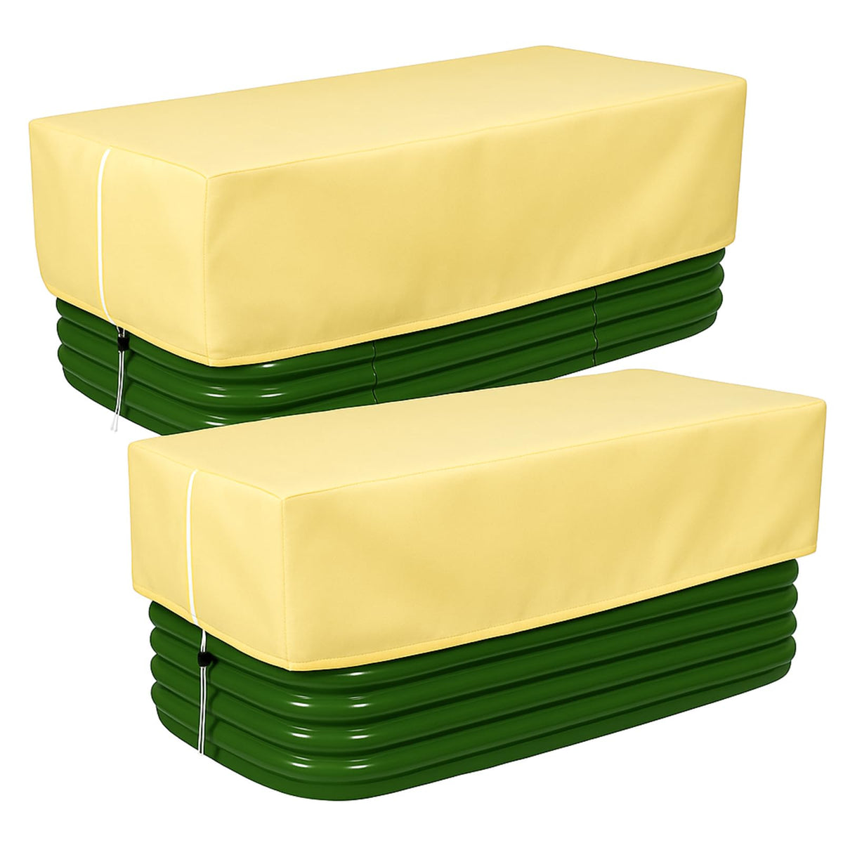 Ribbonlic 2 Pcs 49.6 × 24 x 19.7 in Garden Bed Cover Frost Protection