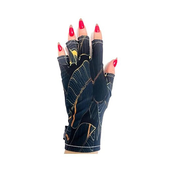 ManiGlovz Gel Nail Manicure Anti-UV and Sunblock Protection Shield Gloves to use with UV and LED Dry Lamps - Green Goddess