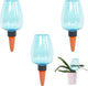 3pcs Plant Self Watering Globes, Plastic Water Bulbs Top Fill, 12.3 oz Plant Watering Devices System Slow Release Terracotta, Water Spikes Stakes for Indoor (Blue-3pack)