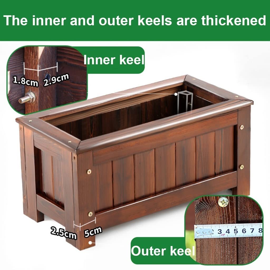 Yard Wood Box for Planting, Raised Garden Bed Flower or Vegetable Planter Window Mounted Plant Box for Garden (Size : 100 * 50 * 50cm)