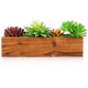 Hemobllo Rustic Wood Planter Box Rectangular Flower Pot for Succulents Indoor Window Sill Patio Balcony Garden 11.81 X 3.74 X 2.75 in 1 Pack