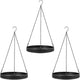 PIKAMAO Plant Hanger Indoor Outdoor, Hanging Planter Baskets for Outdoor Indoor Plants, Hanging Plant Holder Plant Shelf Metal Window Plant Hanger, 3 Pack