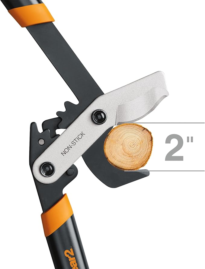 Fiskars 32-Inch Loppers for Tree Trimming, Heavy Duty, Low-Friction Sharp Steel Blade, Branch Cutter up to 2-Inch Diameter Cut Capacity, PowerGear2 Technology that Multiplies Power for Less Effort