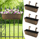 3 Pcs Large Hanging Flower Pots for Railing or Fence 16 Inch Railing Planter Box for Any Balcony Porch or Deck Countryside Style Window Planter Boxes Are Perfect to Herbs & Flowers (Retro-3pcs)