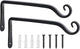 FEED GARDEN Wall Hook Hanging Plant Bracket 10 Inch 2 Pack, Hand-Forged Plant Hanger for Hanging Bird Feeders, Wind Chimes, Flower Baskets, Yoga Mat, Indoor/Outdoor Use, Black