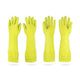 Mamison 2 Pairs Reusable Waterproof Household Dishwashing Cleaning Rubber Gloves, Non-Slip Kitchen Glove (Green, Medium (Pack of 2))