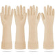 Mamison 2 Pairs Reusable Waterproof Household Dishwashing Cleaning Rubber Gloves, Non-Slip Kitchen Glove (Ivory, Medium (Pack of 2))