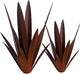 Muciwa 2 PCS Metal Agave Sculpture Decoration, Vintage Country Hand-Painted Sculpture DIY Metal Agave Plant, Home Garden Courtyard Lawn Outdoor Decoration (2pcs-red)