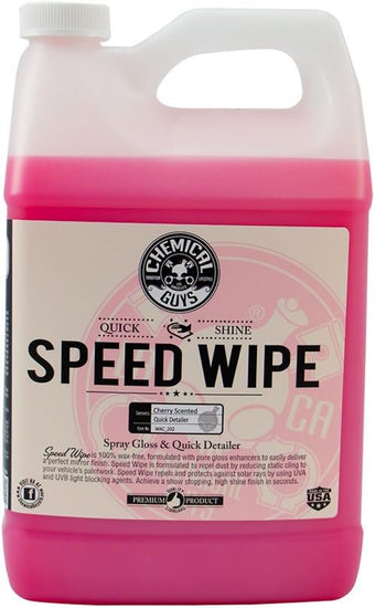 Chemical Guys Speed Wipe Quick Detailer - High Gloss, Streak-Free Shine, Detail Spray for Cars, Trucks, Motorcycles, RVs, and More, Safe on Paint, Glass, Wheels, and Trim, Cherry Scent, 128 fl oz