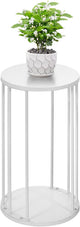 Leinade Plant Stand Indoor,small plant stool,Flower Pot Corner stand holder,Mid Century Heavy Duty Metal Tall Home Decor,Modern Round End Table,Small Rustic Display Stand for Living Room,Bedroom(White,21In)