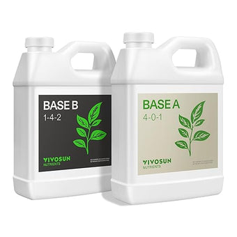 VIVOSUN Liquid Nutrients Base A & B Bundle, Grow Big Hydroponic Fertilizer, Supports Vegetative and Flowering Stages for Outdoor, Indoor Plants, Best Plant Food, Set of Quarts