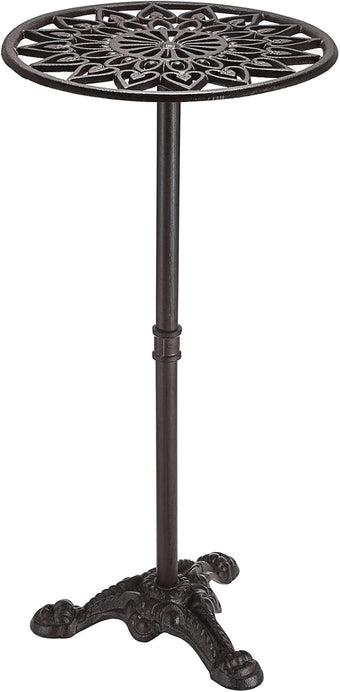 OwnMy Cast Iron Tall Plant Stand Heavy Duty Vintage Flower Pot Holder Stand, Decorative Round Potted Plant Holder Rack, Indoor Outdoor Metal Plant Holder Wrought Iron Large Plant Stand for Home Garden