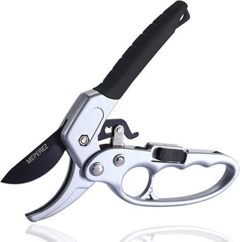 Ultra Sharp Germany Steel Pruning Shears - Cuts 3X Easier, Ergonomic Design - Weak Hand Arthritis Snips, Effortlessly 1-Inch Cut Capacity Heavy Duty Garden Scissors, Sharp Garden Clippers
